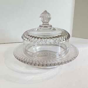 Fabulous French Vintage Glass Dome/Cloche and Glass Plate